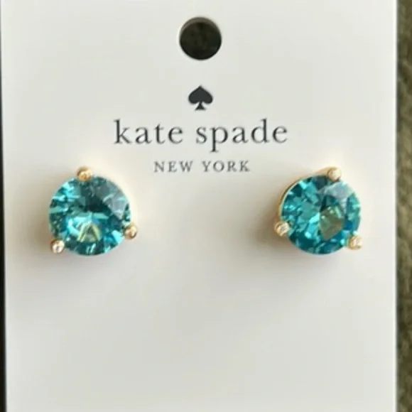 Kate Spade Rise and Shine Blue Stud Earrings - Picture 5 of 5